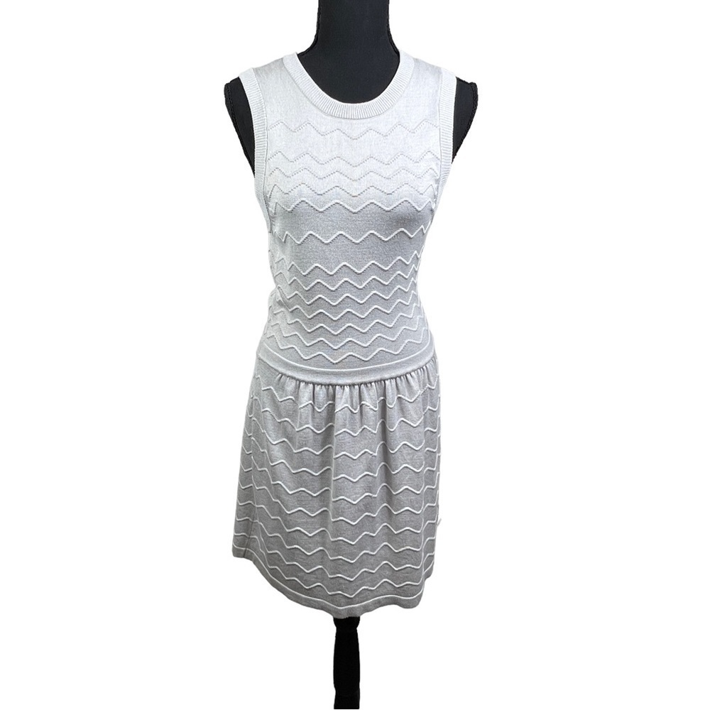 Romeo & Juliet Couture Gray Chevron Sweater Mini Dress Size S